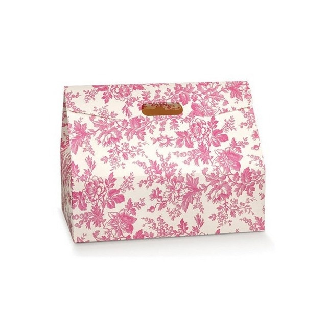 Imagem 0 de Caixa multiusos retangular floral rosa