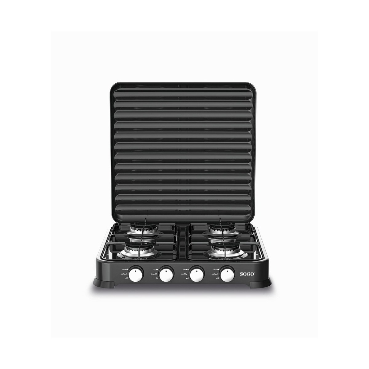 Imagem 0 de Fogareiro a Gás Sogo COC-SS-10275 de 4 Zonas - Esmaltado Preto