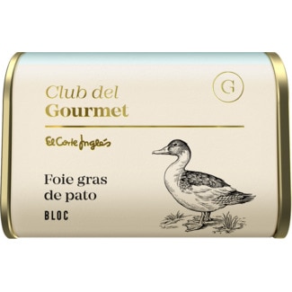 Bloco de Foie Gras de Pato Natural lata 130 g - Club Del Gourmet