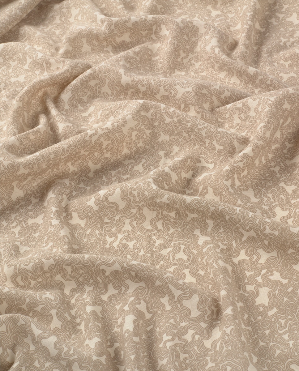 Écharpe Kaos Mini Lines de Algodão Taupe-2