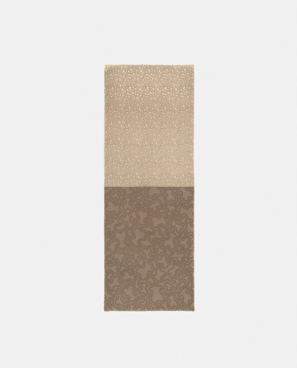 Écharpe Kaos Mini Lines de Algodão Taupe-1