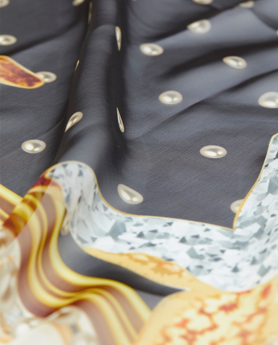 Écharpe Estampada com Logótipo G Preto-2