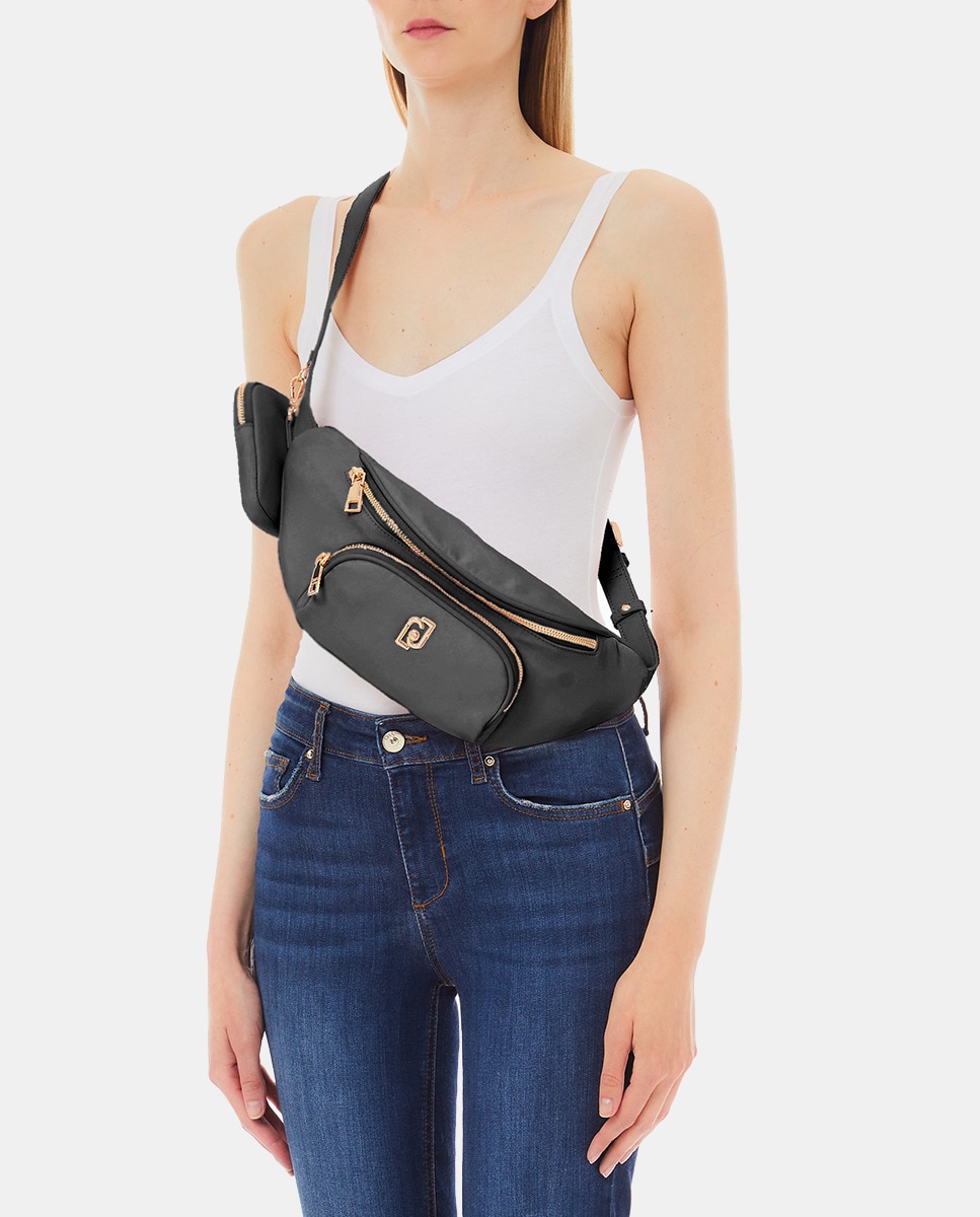 Bolsa de Cintura em Nylon Preto-5