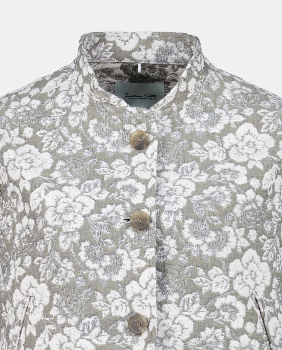 Blusão Bomber de Jacquard Castanho-claro-5