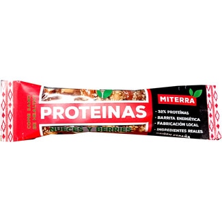 barrita de proteínas con nueces y berries envase 40 g - Miterra