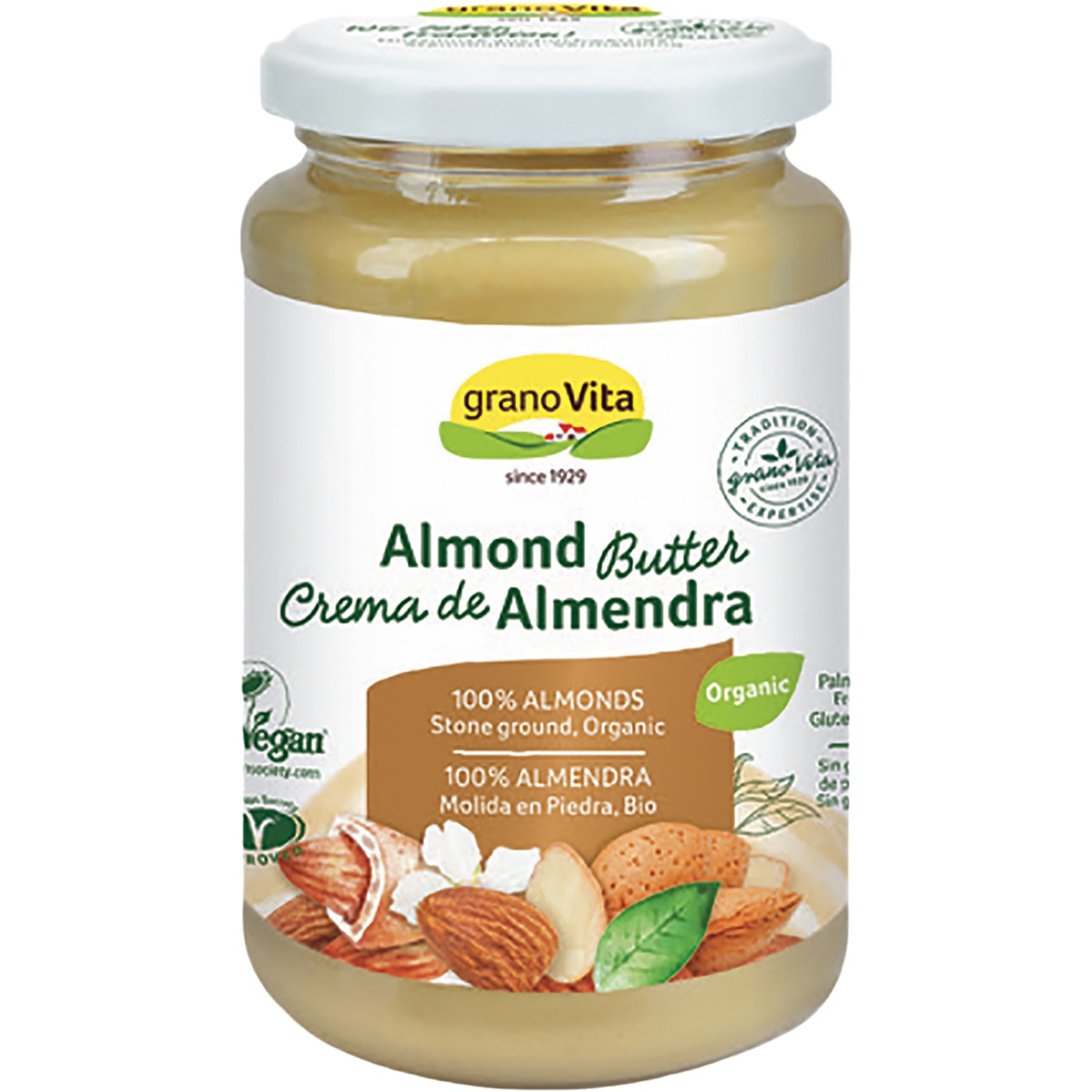 crema de almendras ecológica frasco 350 g