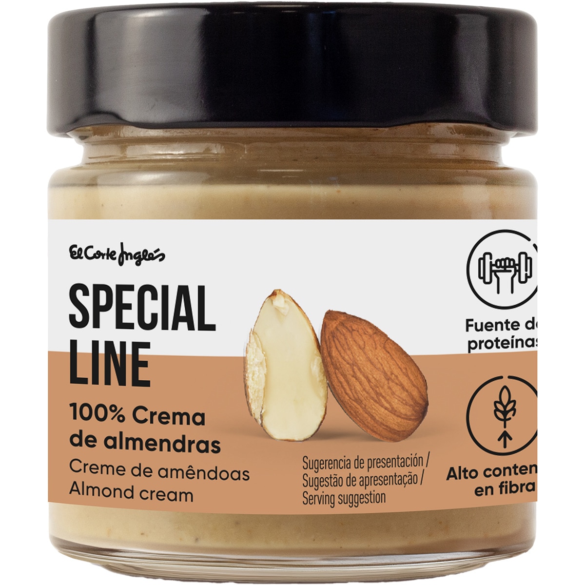 crema de almendras 100% frasco 200 g