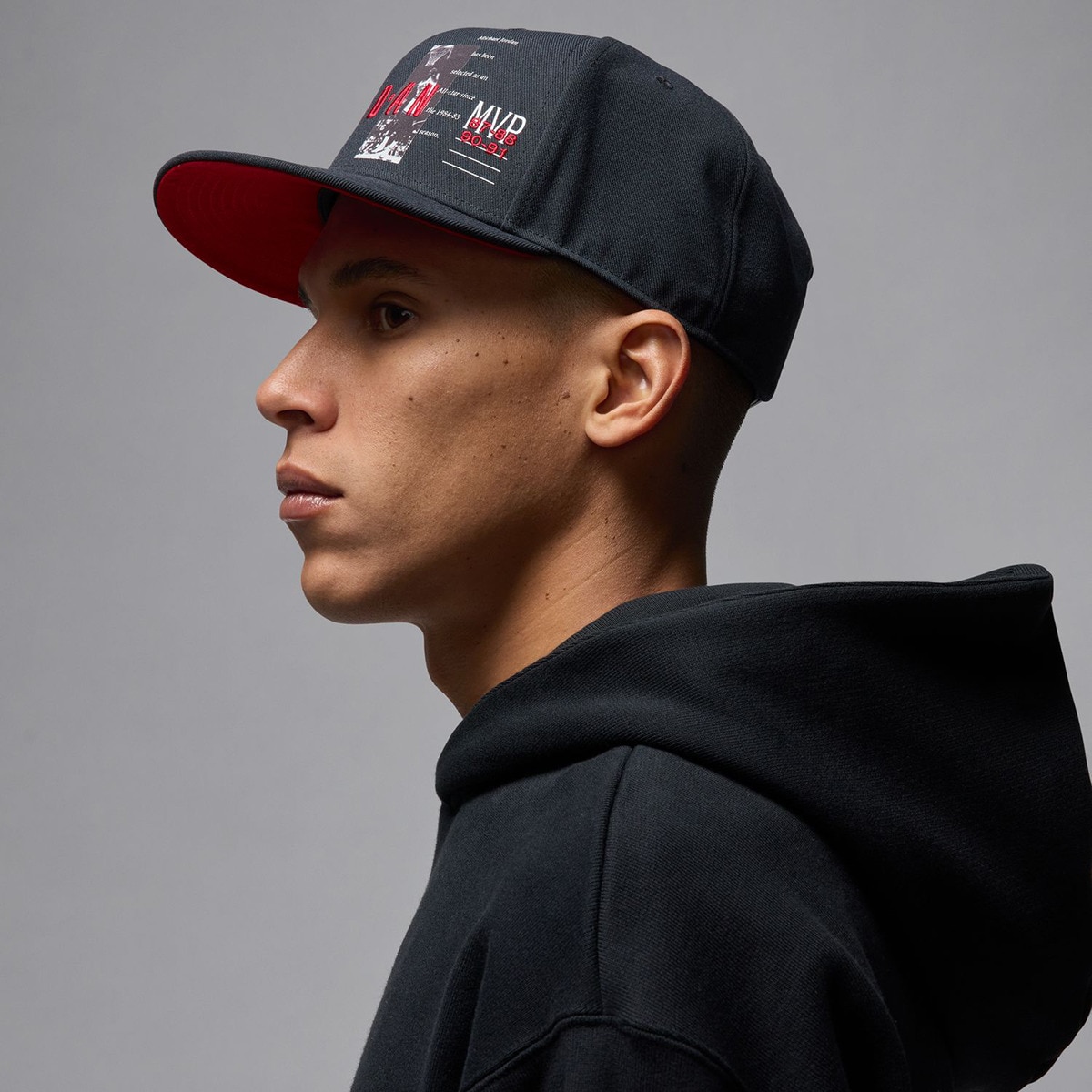 Boné Jordan Brand Pro Structured HA Vermelho / Preto-3