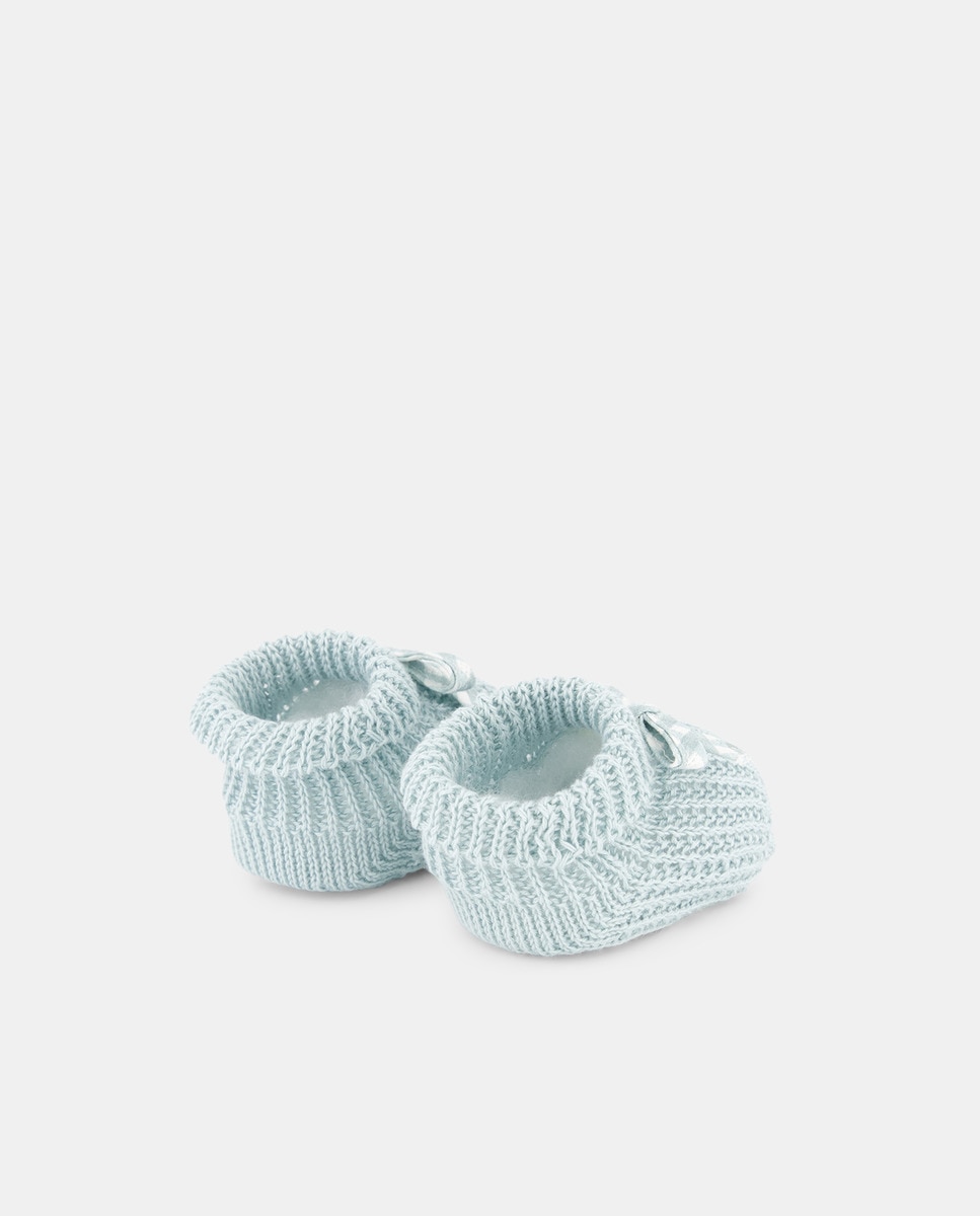 Botas de Tricot de Máquina com Laço de Fantasia, Laço Vichy Médio Unissexo Verde-3