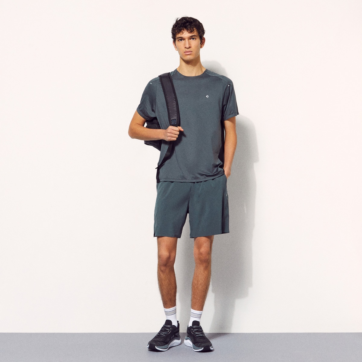 T-shirt de Running de Homem 400 Azul-2