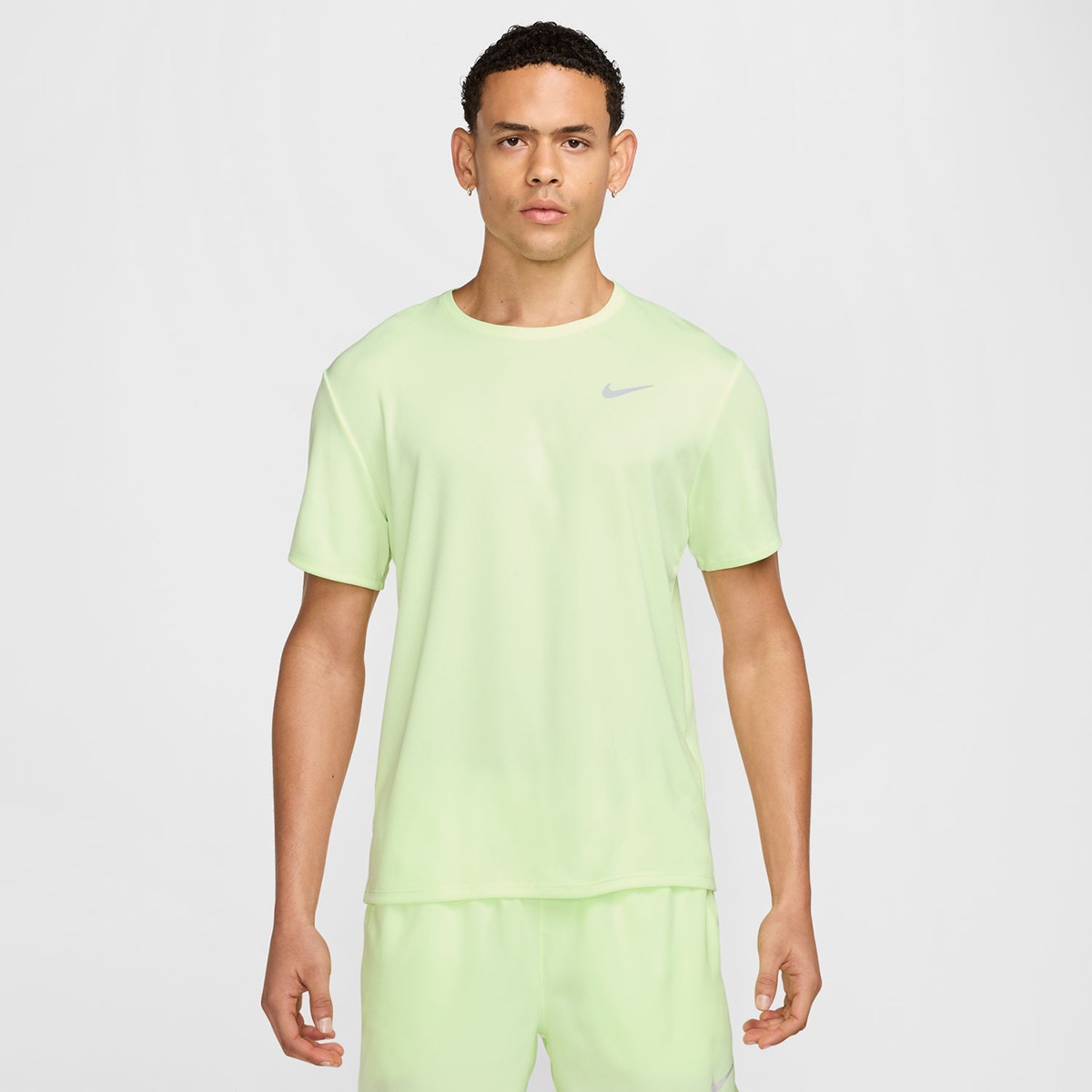 T-shirt de homem Miler Nike Amarelo-flúor-1