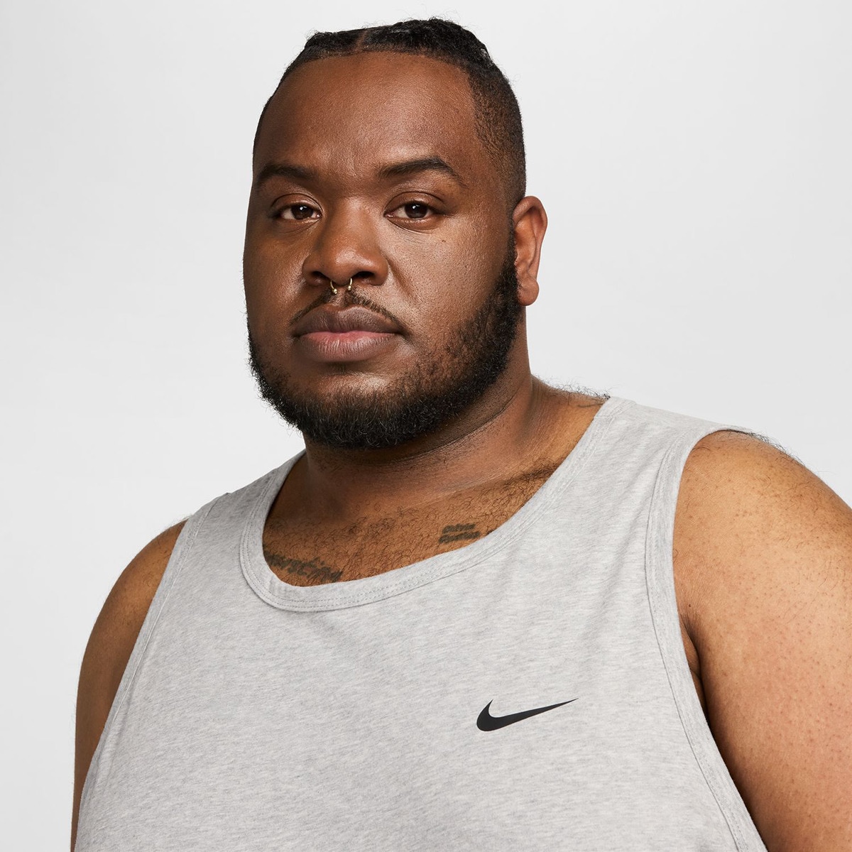 T-shirt de homem Dri-FIT Nike Cinzento-3