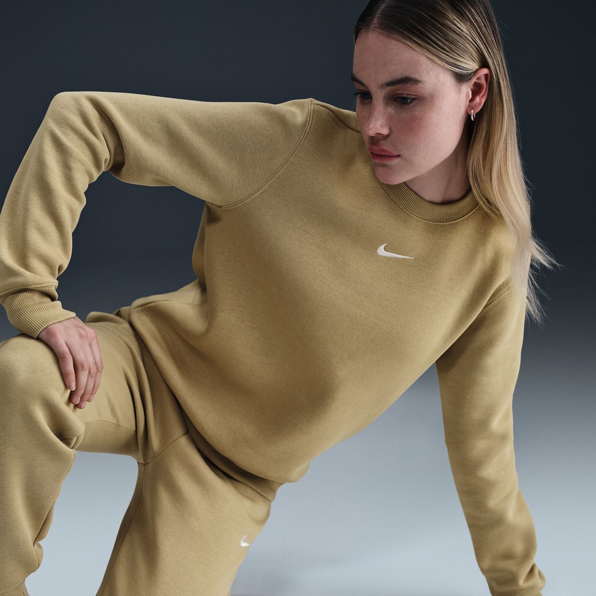 Sweatshirt de Mulher Sportswear Phoenix Fleece Bege-5