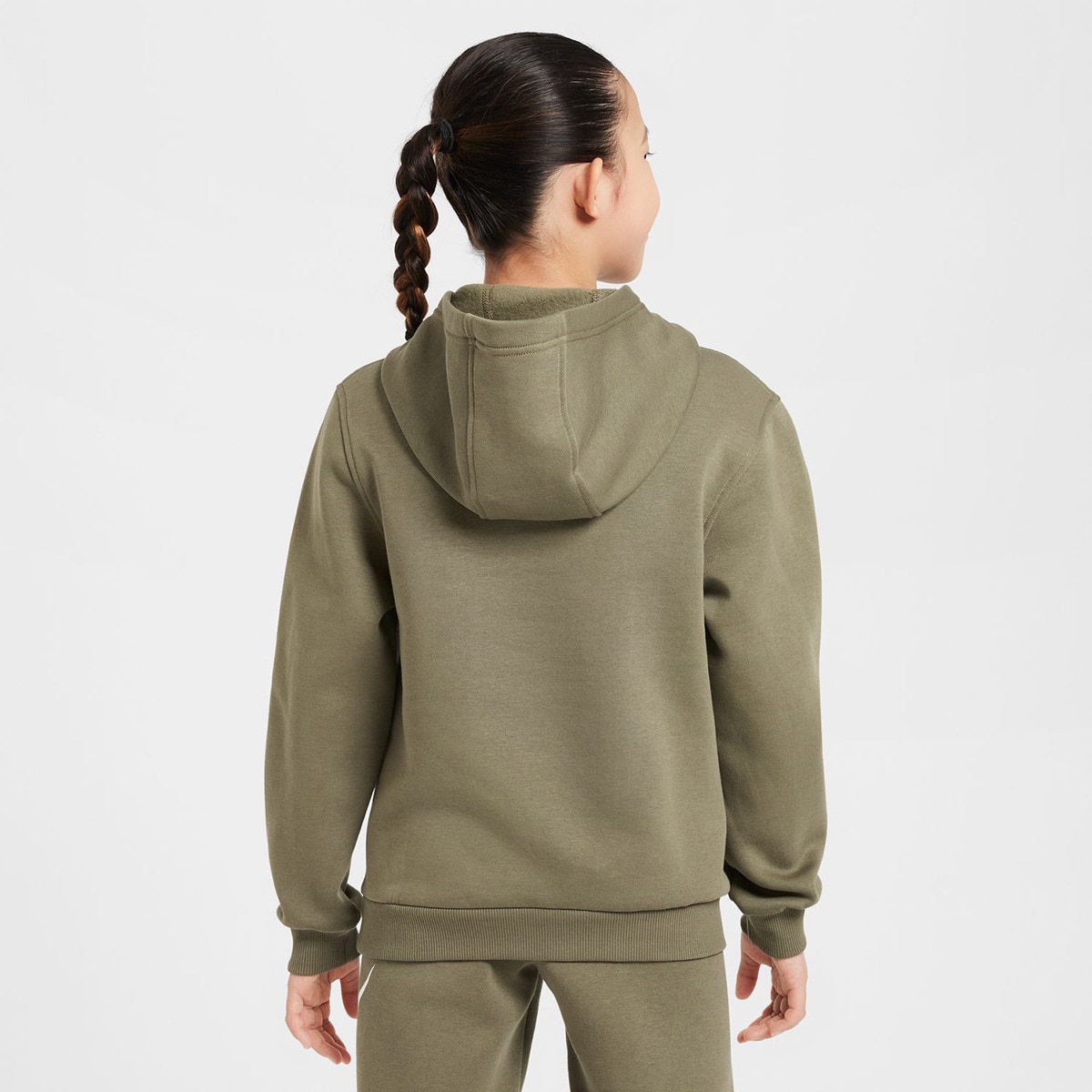 Sweatshirt de criança Sportswear Club Fleece Verde Azeitona-2