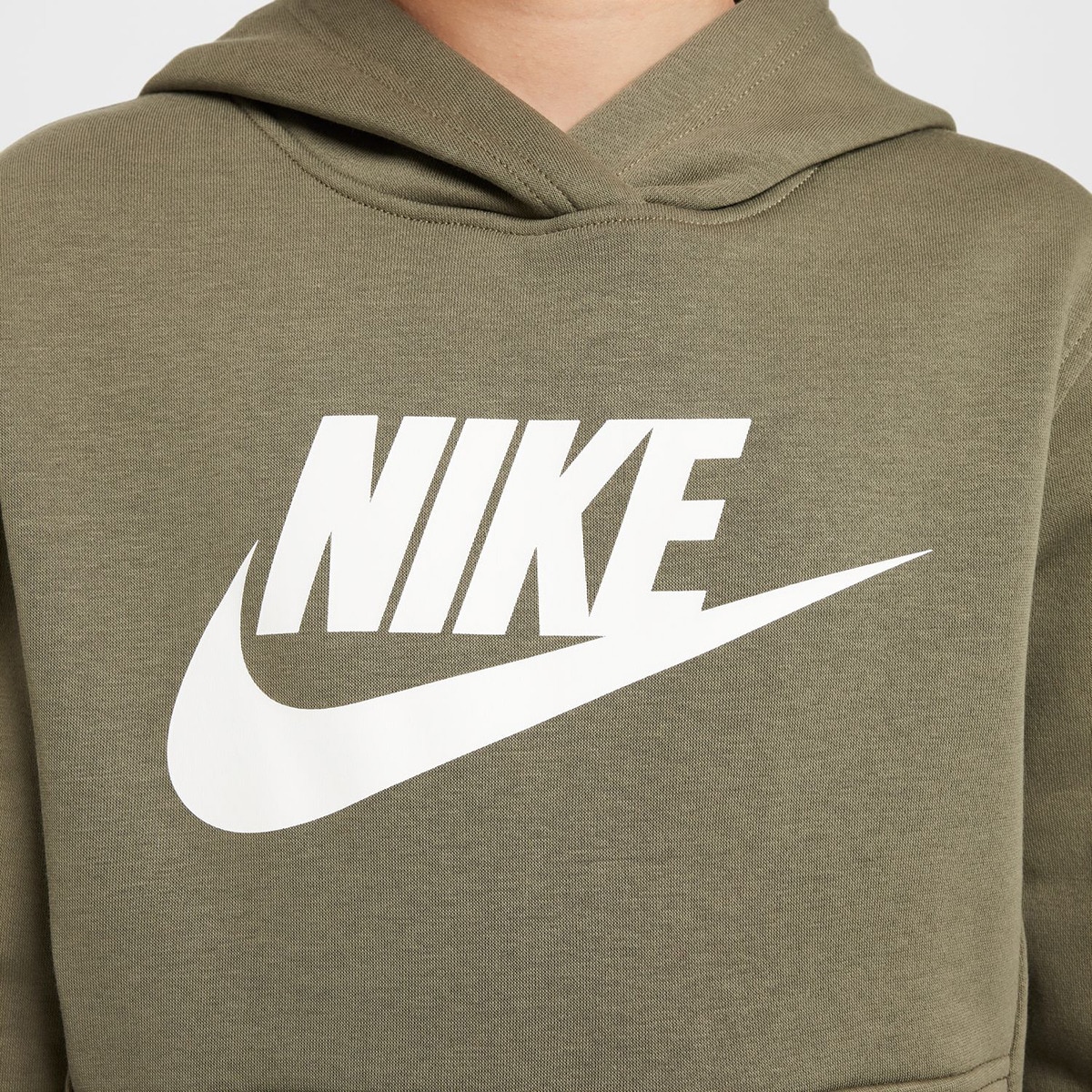 Sweatshirt de criança Sportswear Club Fleece Verde Azeitona-4