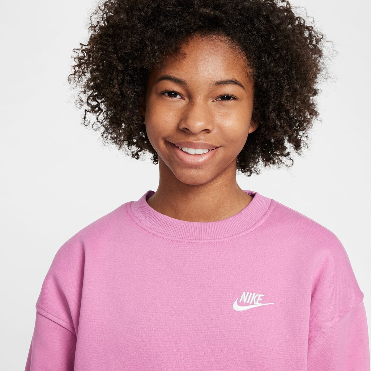 Sweatshirt de menina Sportswear Club Fleece Nike Rosa-3