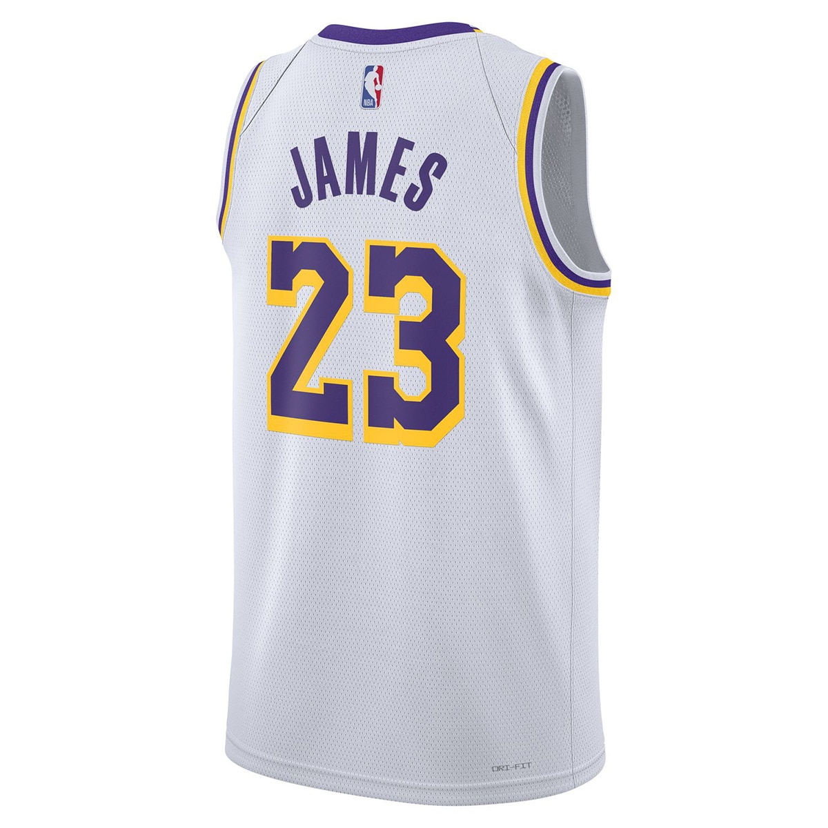 T-shirt de Homem Los Angeles Lakers Association Edition LeBron James Branco-2