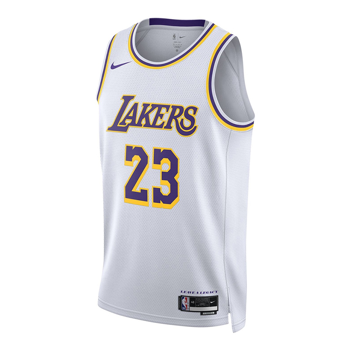 T-shirt de Homem Los Angeles Lakers Association Edition LeBron James Branco-1