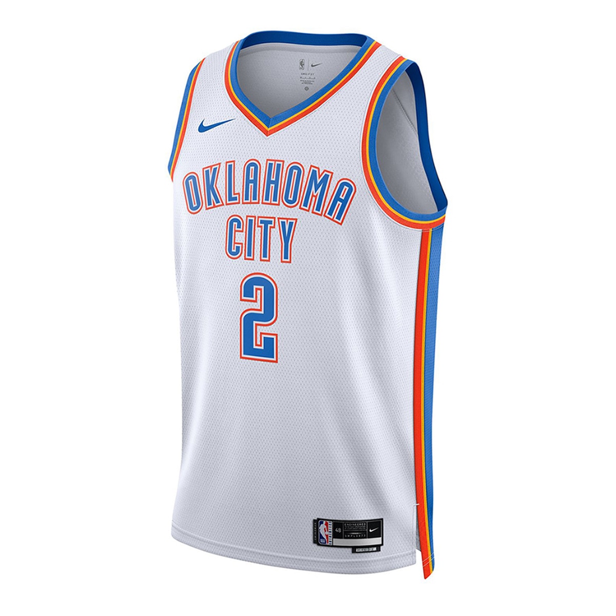T-shirt de Homem Oklahoma City Thunder Shai Gilgeous-Alexander Association Edition Branco-1