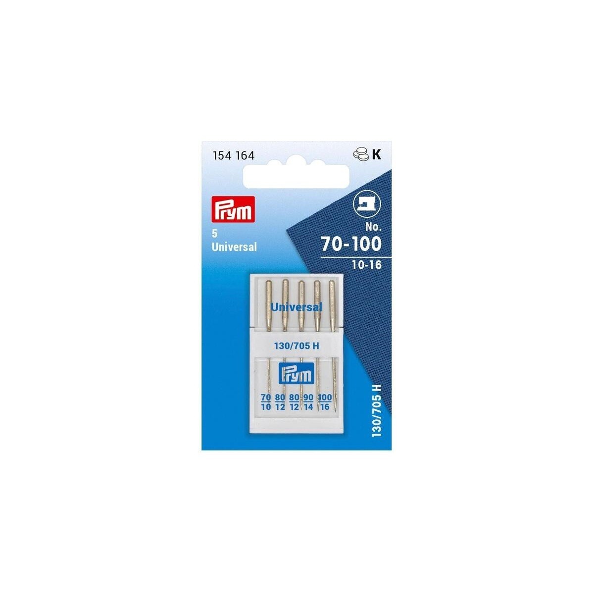 Agulhas para Máquina de Coser 130/705 n.º 70-100 - 5 Unidades 1
