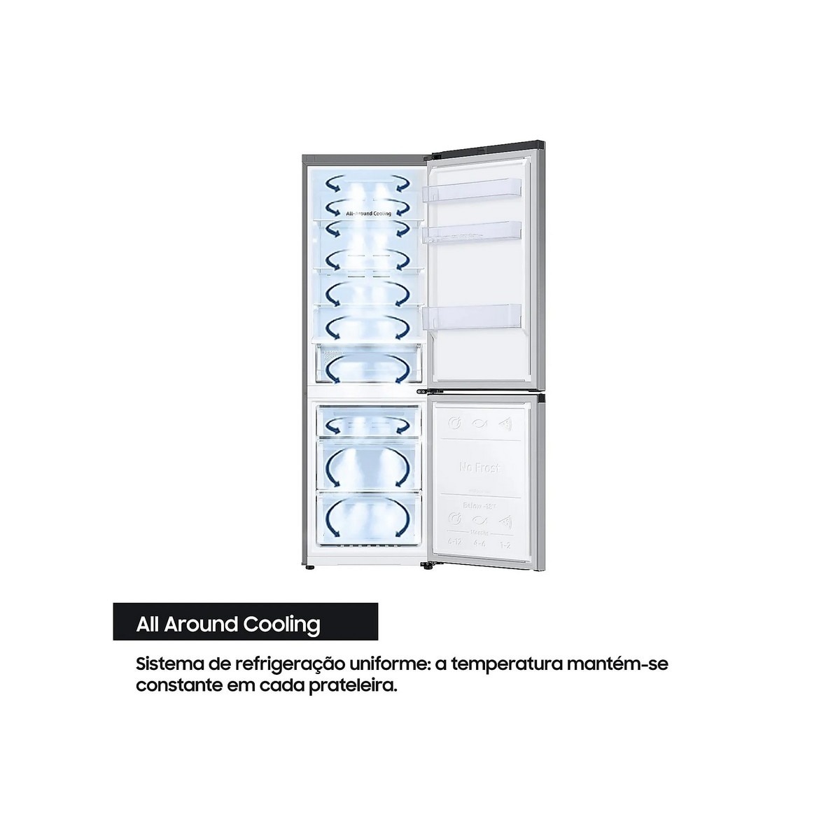 Frigorífico Combinado Samsung RB34C600DSA/EF No Frost, Modo Energia IA SmartThings e de 185,3 cm - Look Inox 8