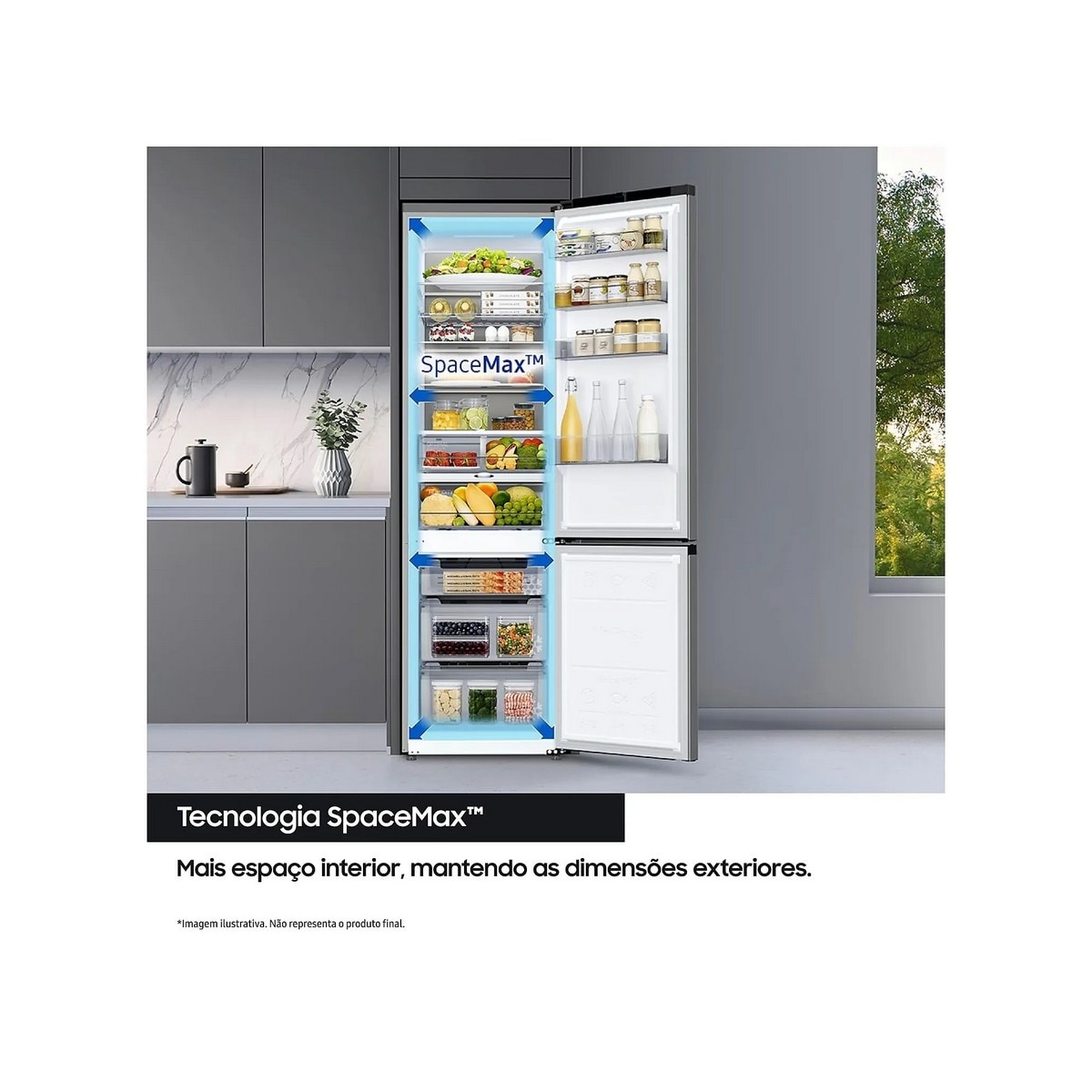 Frigorífico Combinado Samsung RB34C600DSA/EF No Frost, Modo Energia IA SmartThings e de 185,3 cm - Look Inox 7