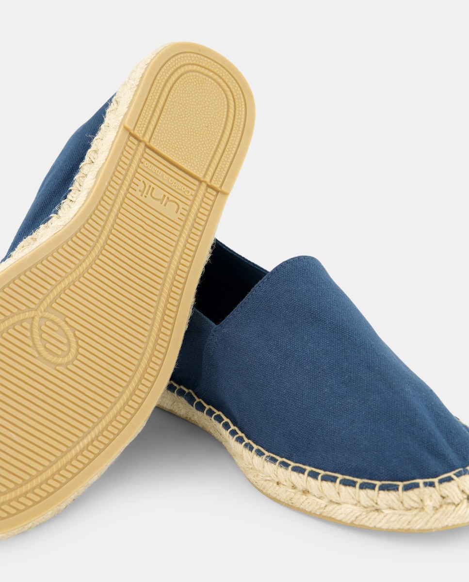 Alpargata de hombre de lona con piso de yute Azul oscuro-5