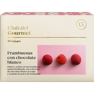Frambuesa con chocolate blanco y yogur estuche 120 g - Club Del Gourmet