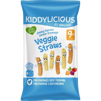 pajitas de verduras con sabor a queso sin gluten 4x12g desde 9 meses bolsita 48 g - Kiddylicious