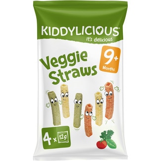 pajitas de verduras sin gluten 4x12g desde 9 meses bolsita 48 g - Kiddylicious