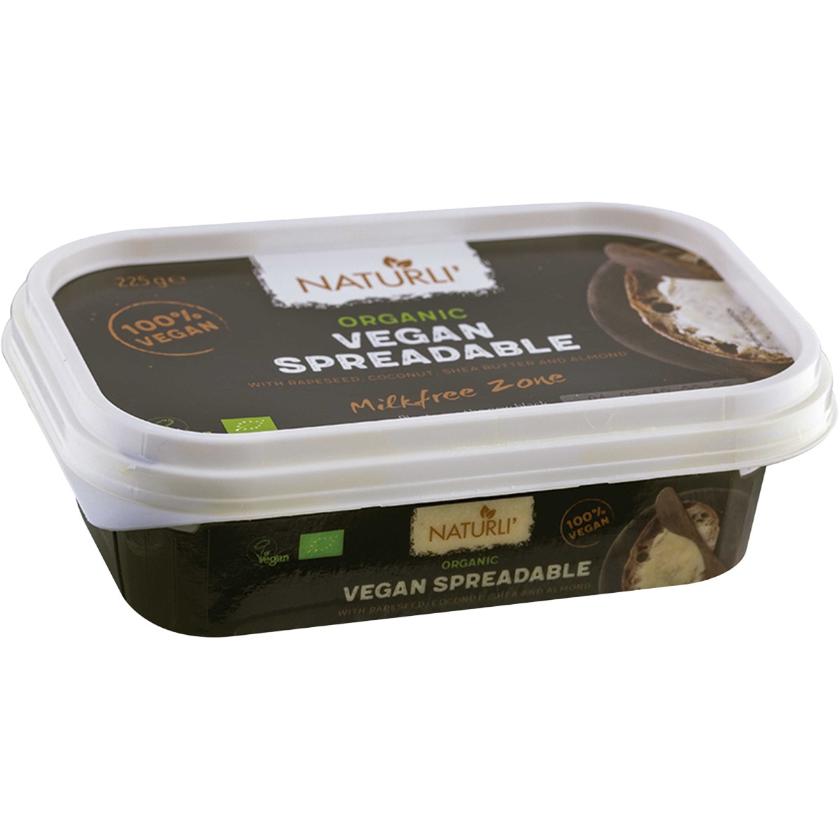 untable con nabina, coco, manteca de karité y almendras ecológica y sin leche tarrina 225 g