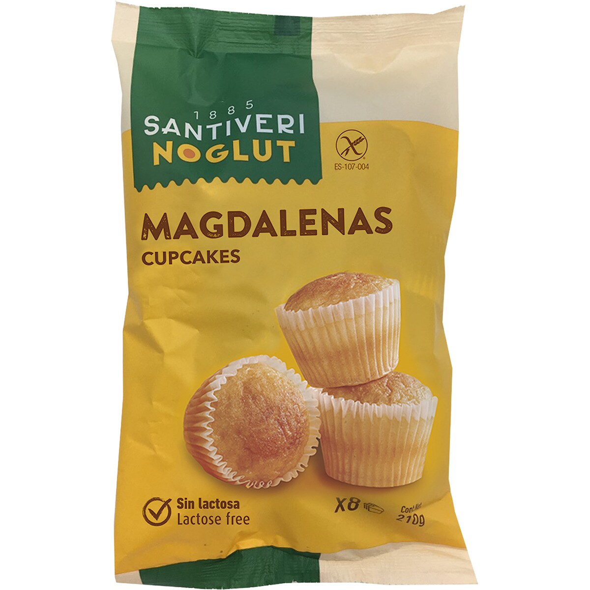 magdalenas sin gluten y sin lactosa bolsa 170 g