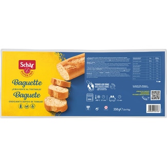 baguette crujiente al tostarlo sin gluten y sin lactosa envase 350 g - Schar