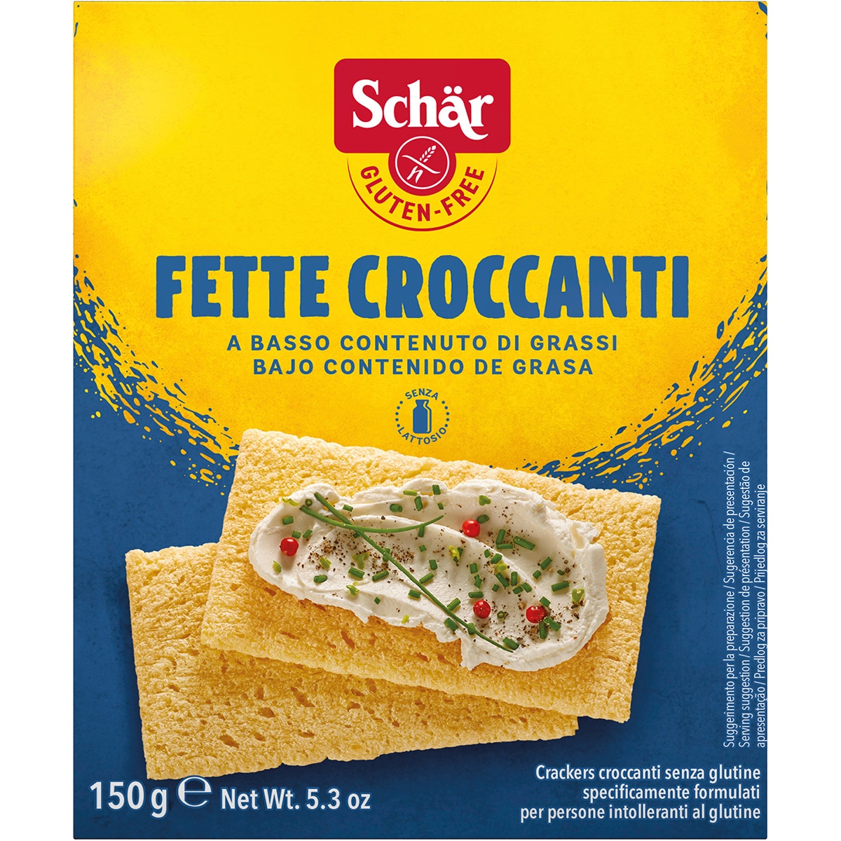 Fette Crocanti rebanadas crujientes de pan sin gluten bajo en grasa envase 150 g