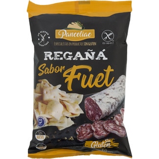 regaña sabor fuet sin gluten bolsa 80 g - Panceliac