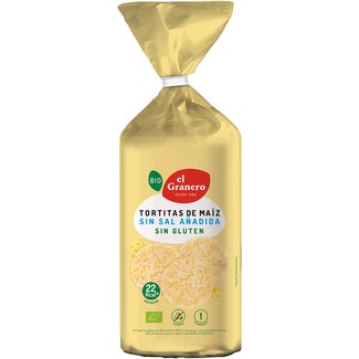 Bio tortitas de maíz sin gluten y sin sal añadida bolsa 130 g - El Granero