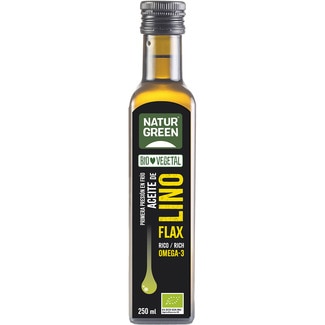 aceite de lino Flax ecológico de primera presión en frío botella 250 ml - Naturgreen
