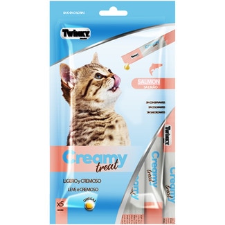 snack líquido para gatos con salmón 5x15 g envase 75 g - Twinky
