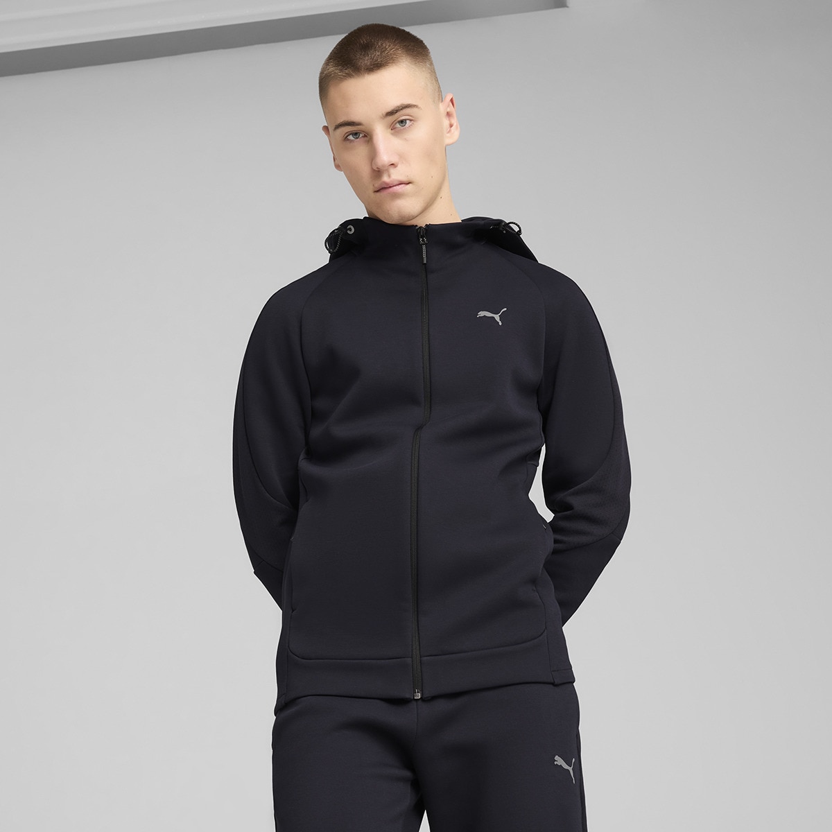 Sweatshirt de Homem Evostripe Full-Zip Hoodie DK Azul-1