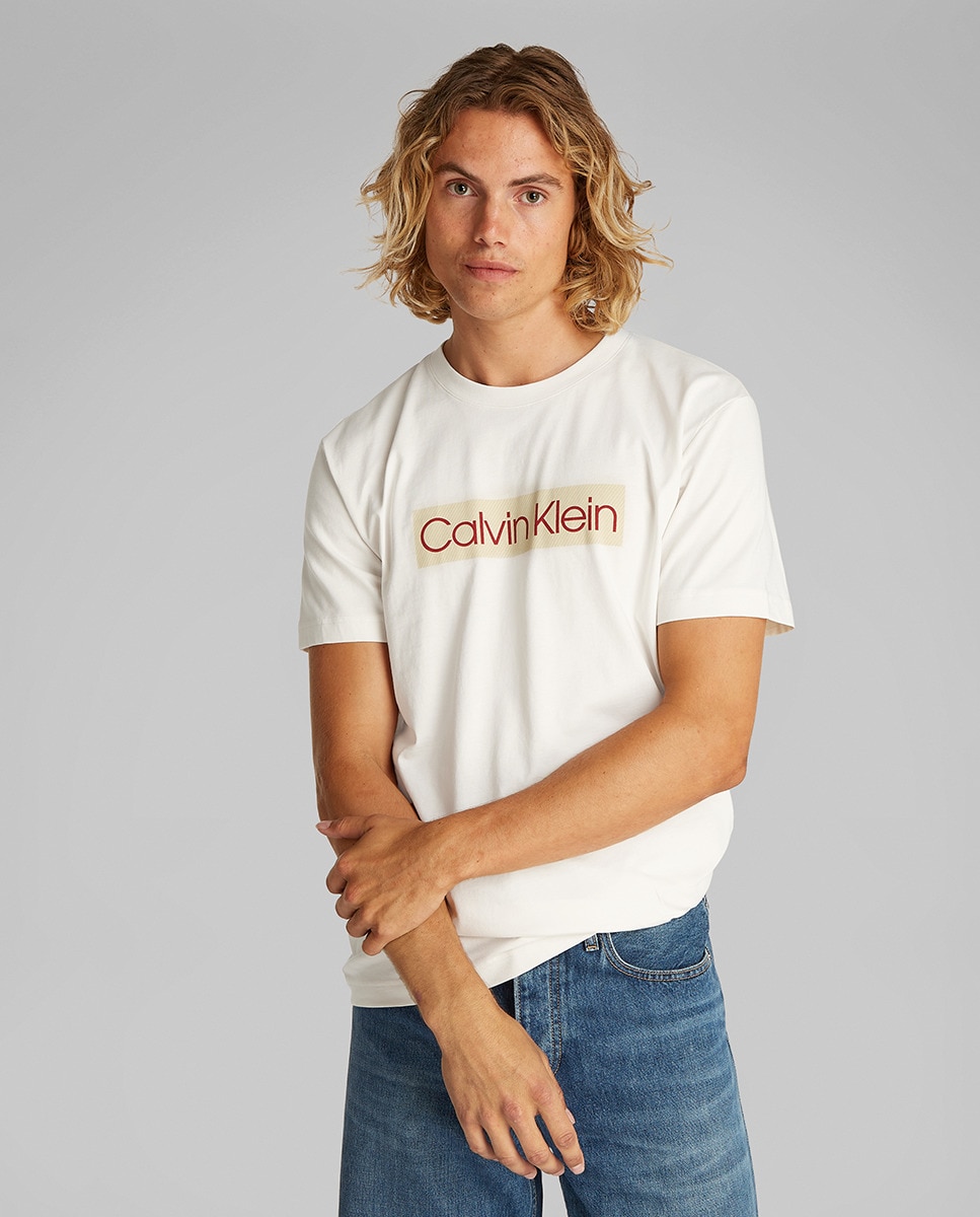 T-shirt de Manga Curta com Logótipo Branco-1