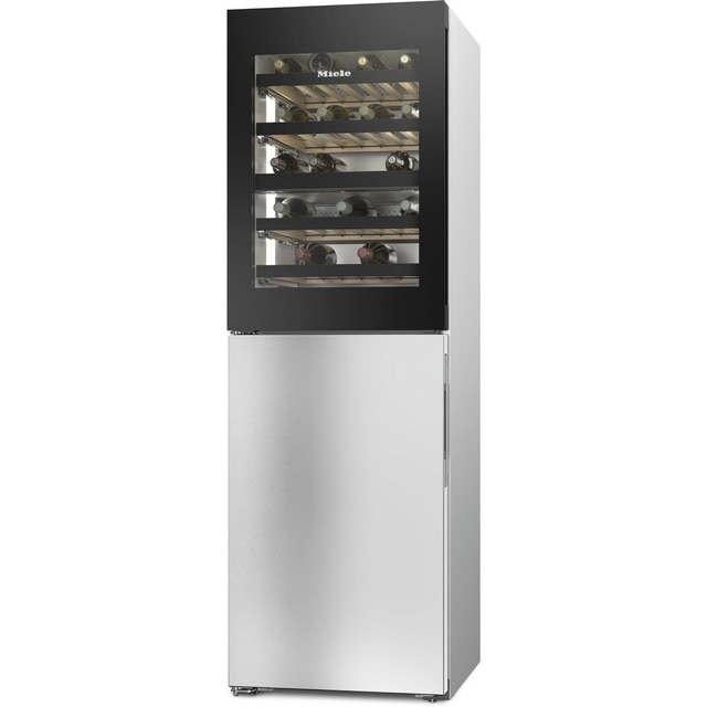 Imagem 0 de Arca Congeladora Vertical e Garrafeira Miele KWNS4784DE FlexiFrame, ActiveHumidit, 2 Zonas Temperatura e 44 Garrafas Standard - Inox CleanSteel