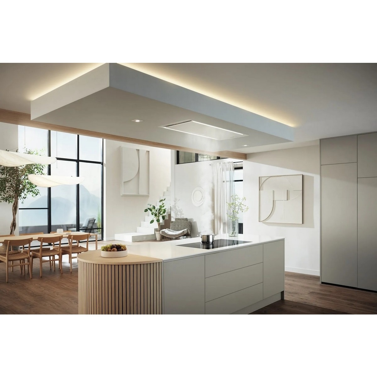 Exaustor de Teto Encastrável Miele DAC 4240 Stella Ambient de 3 Velocidades + 2 Booster e 116,5 cm - Branco Mate Branco mate-4