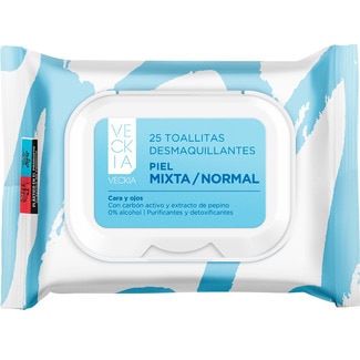 Toalhitas Desmaquilhantes Normal a Mista bolsa 25 unidades - Veckia