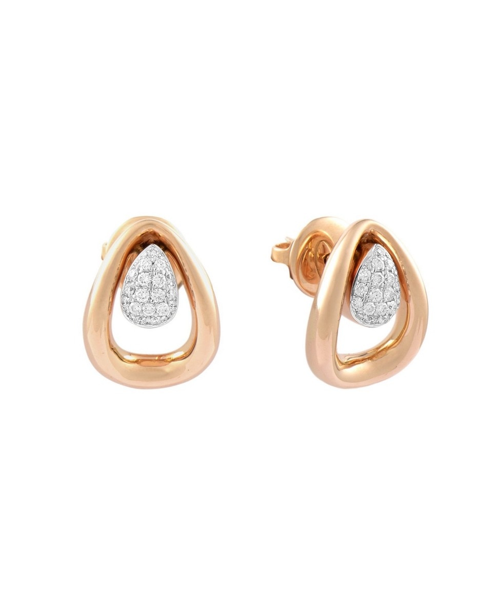 Brincos em Ouro Rosa e Diamantes Brancos 1