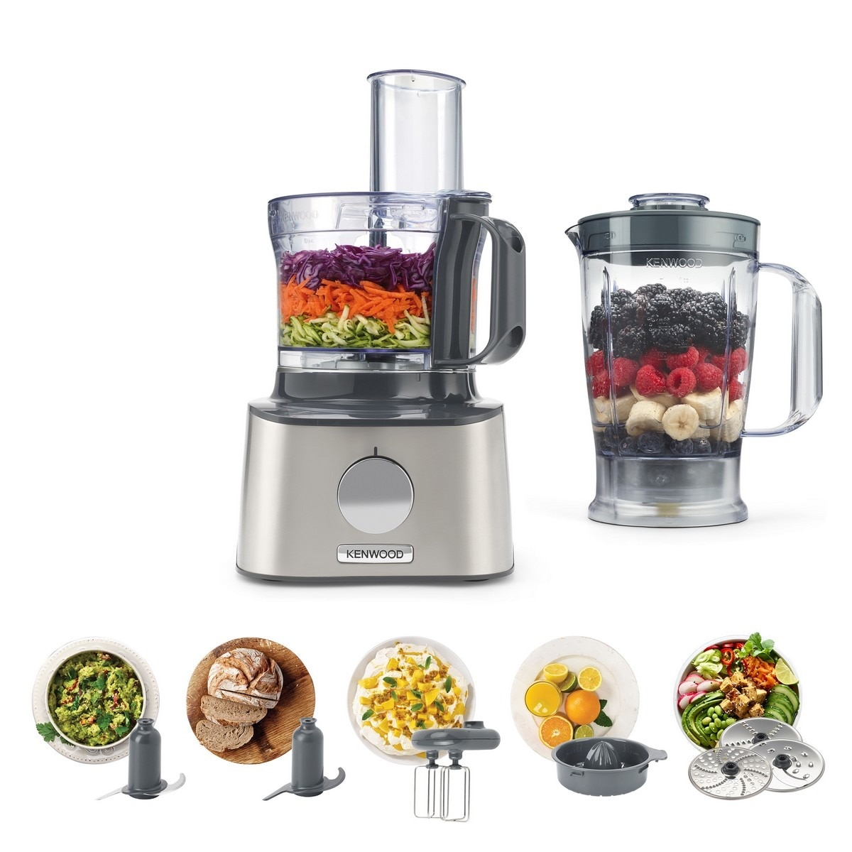 Processador de Alimentos Kenwood FDM301SS de 800 W - Aço Inox Aço inoxidável-1
