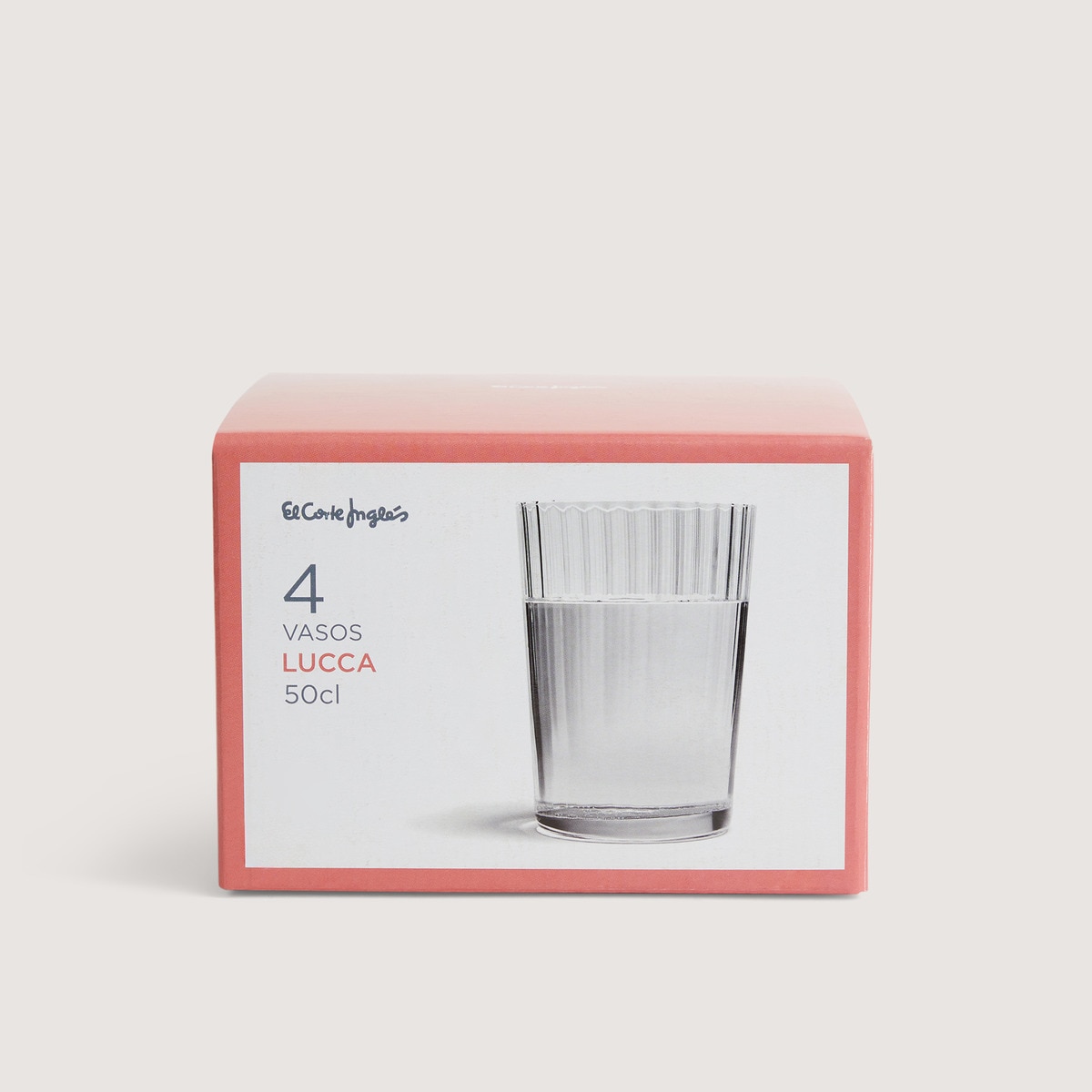 Juego de 4 vasos de refresco Lucca El Corte Inglés Transparente-3
