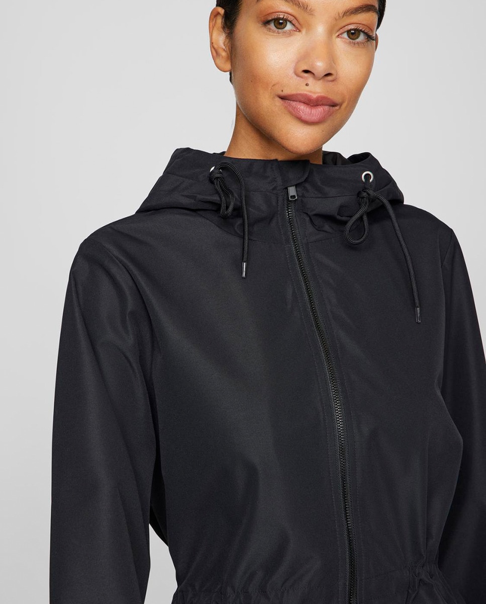 Parka Midi com Gorro Preto-3