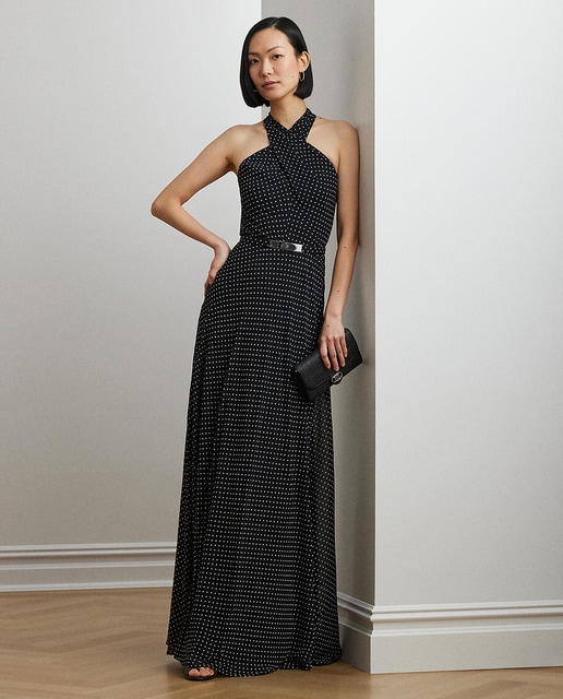 Imagem 0 de Vestido comprido com gola halter