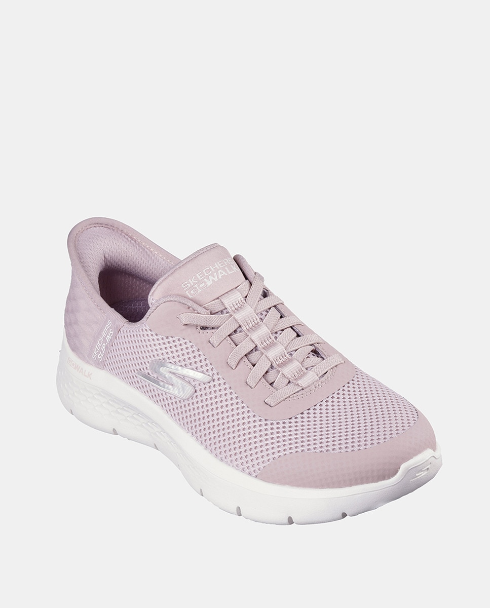Sapatilhas Slip-in: GO WALK Flex Baixas Tipo Running em Malha Roxo-1