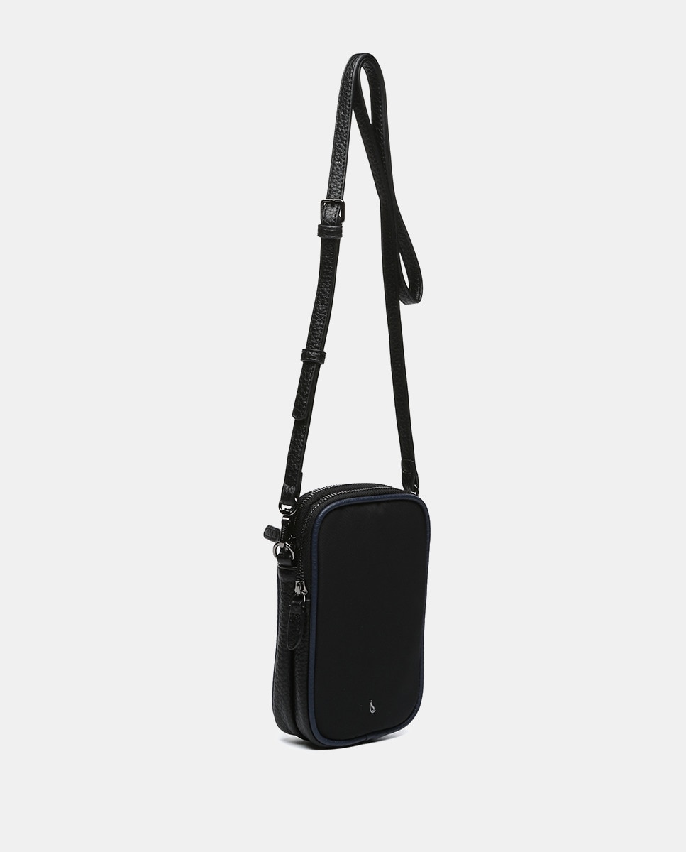 Mala para Telemóvel Oceans Diary em Materiais Reciclados - Preto Preto-2